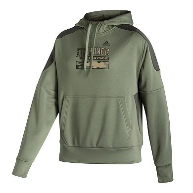 Women's adidas Olive Texas A&M Aggies Salute to Service Military Appreciation Pullover Hoodie