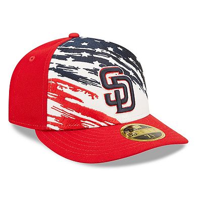 Men's New Era Red San Diego Padres 2022 4th of July Low Profile 59FIFTY Fitted Hat