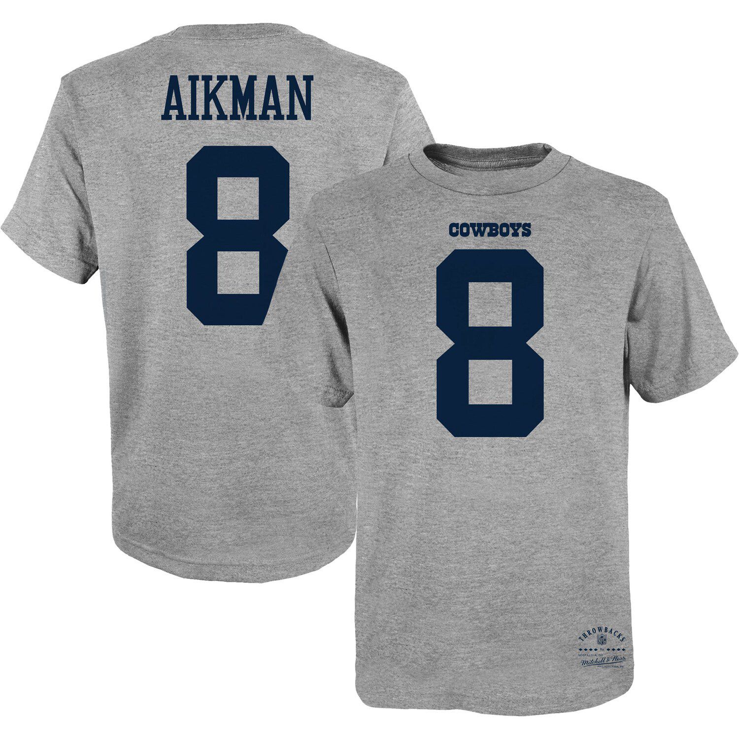 Youth Mitchell & Ness Troy Aikman Navy Dallas Cowboys Retired Player Legacy  Jersey