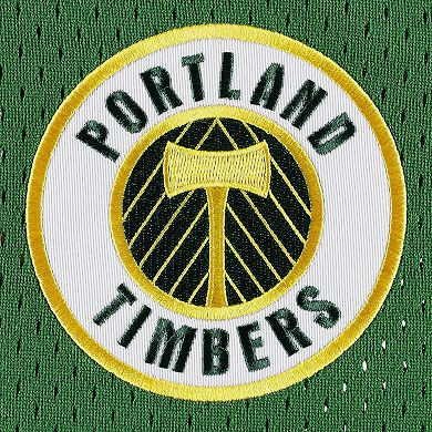 Men's Mitchell & Ness Green Portland Timbers Mesh V-Neck T-Shirt