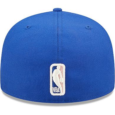 Men's New Era Royal Philadelphia 76ers 3x NBA Finals Champions Pop Sweat 59FIFTY Fitted Hat