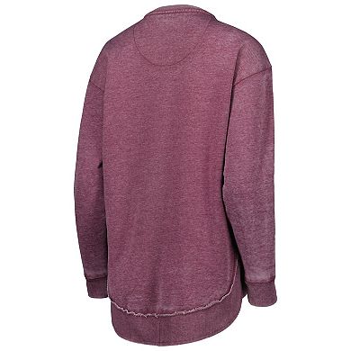 Women's Pressbox Maroon Arizona State Sun Devils Vintage Wash Pullover Sweatshirt