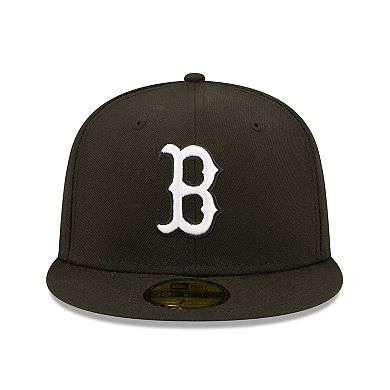 Men's New Era Black Boston Red Sox Team Logo 59FIFTY Fitted Hat