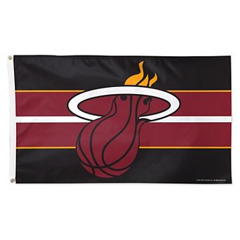 WinCraft Miami Heat 3' x 5' Horizontal Stripe Deluxe Single-Sided Flag