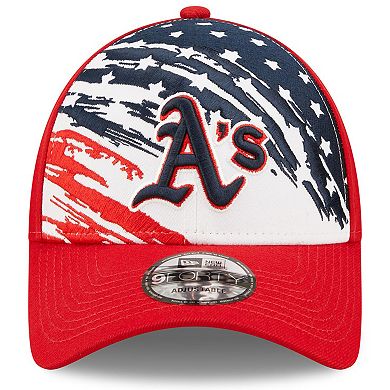 Men's New Era Red Oakland Athletics 2022 4th of July 9FORTY Snapback Adjustable Hat