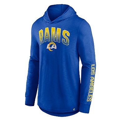 Men's Fanatics Branded Royal Los Angeles Rams Front Runner Long Sleeve Hooded T-Shirt