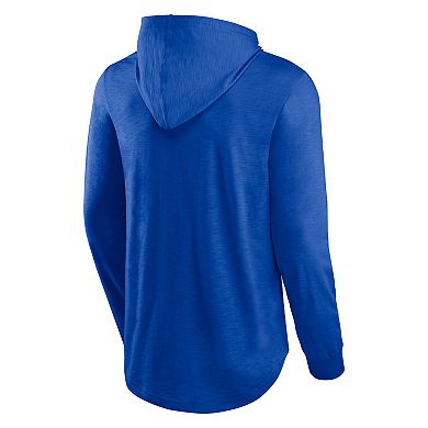 Men's Fanatics Branded Royal Los Angeles Rams Front Runner Long Sleeve Hooded T-Shirt