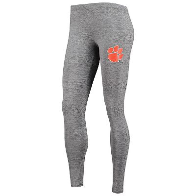 Women s Concepts Sport Charcoal White Clemson Tigers Tank Top Leggings Sleep Set