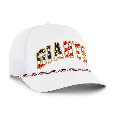 Men's '47 White San Francisco Giants Flag Flutter Hitch Snapback Hat