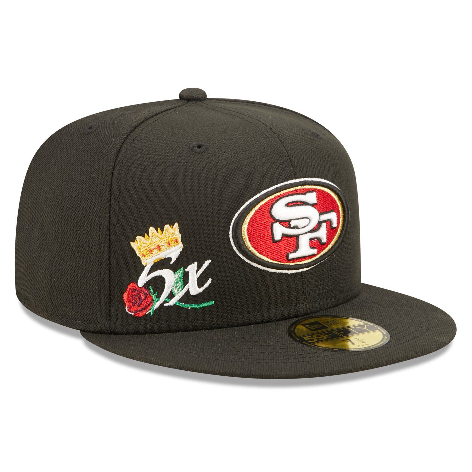 San Francisco 49ers New Era Logo Two-Tone Chrome Classic 9FIFTY Snapback Hat  - Cream/Scarlet