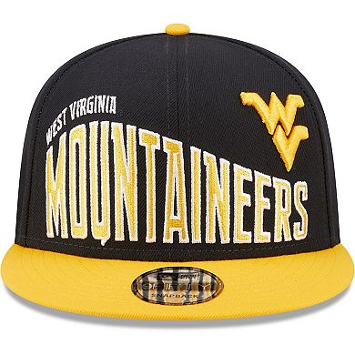 Men's New Era Navy West Virginia Mountaineers Two-Tone Vintage Wave 9FIFTY Snapback Hat