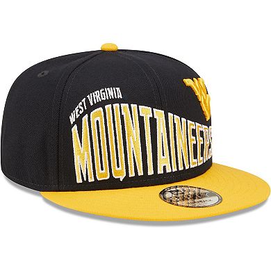 Men's New Era Navy West Virginia Mountaineers Two-Tone Vintage Wave 9FIFTY Snapback Hat