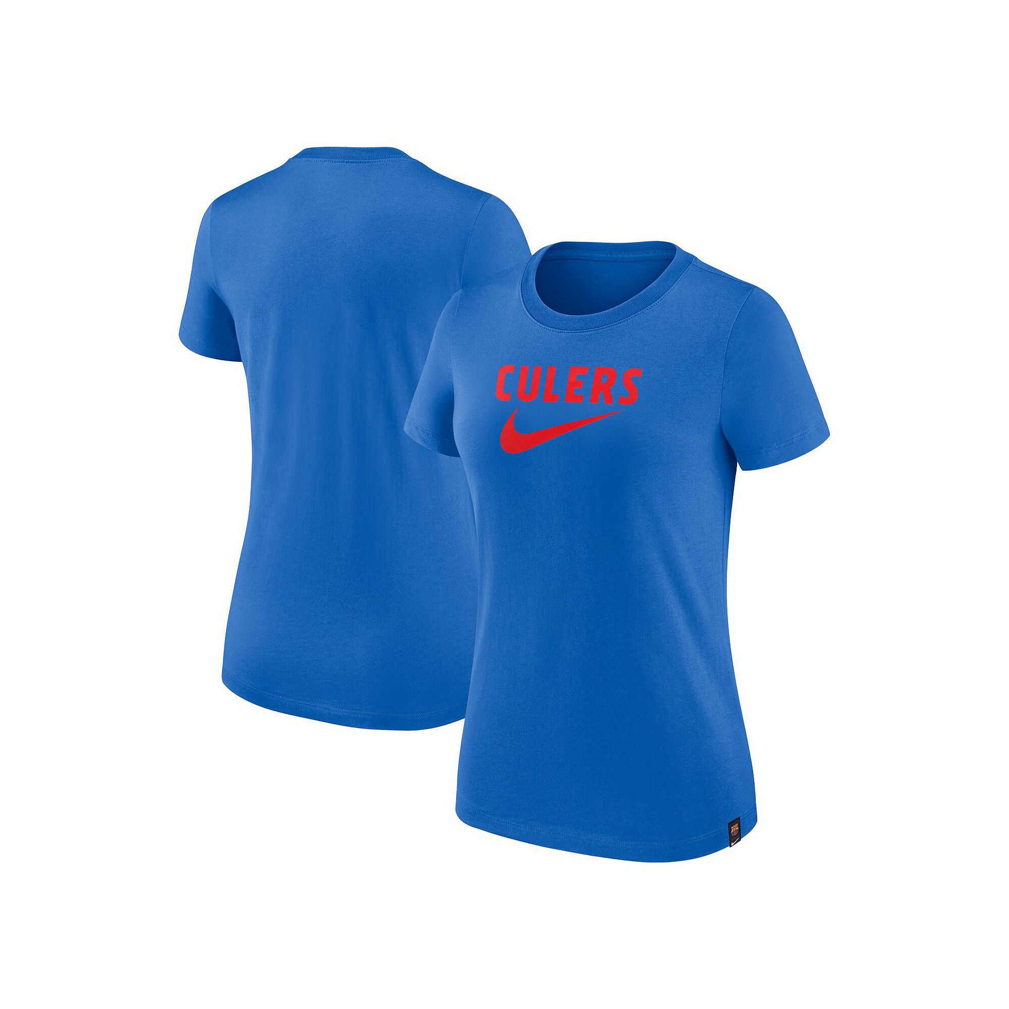 Womens Nike Blue Barcelona Swoosh T-Shirt, Size: XS, Bar Blue