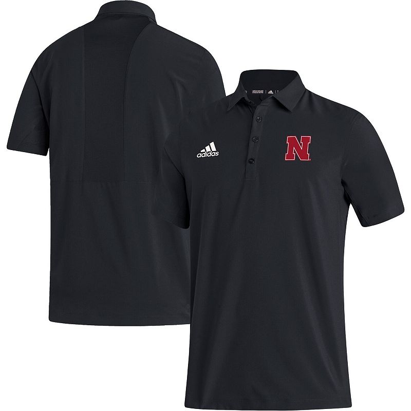 Mens adidas Black Nebraska Huskers Coaches AEROREADY Polo, Size: Small, NE