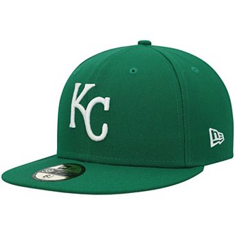 Men's New Era Kelly Green Kansas City Royals Logo White 59FIFTY Fitted Hat