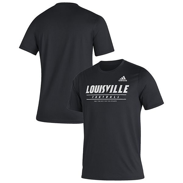 Adidas Louisville Cardinals Black Locker Football Practice Long Sleeve T- Shirt