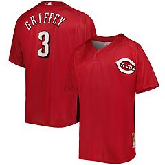Men's Stitches Red/Black Cincinnati Reds Cooperstown Collection V-Neck Team  Color Jersey 