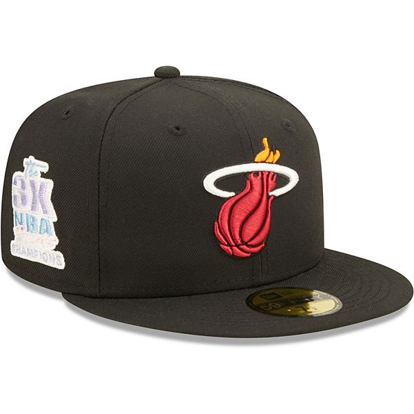 Men's New Era Black Miami Heat 3x NBA Finals Champions Pop Sweat ...