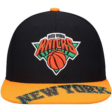 Men's Mitchell & Ness x Lids Black/Orange New York Knicks Current Reload 3.0 Snapback Hat