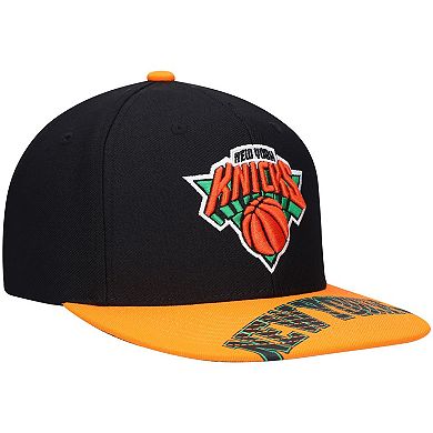 Men's Mitchell & Ness x Lids Black/Orange New York Knicks Current Reload 3.0 Snapback Hat