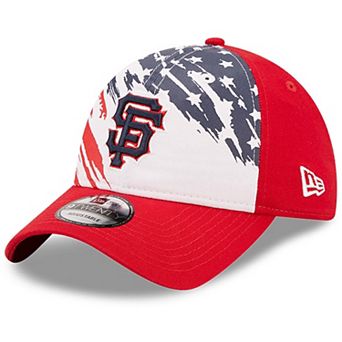 Men's New Era Red San Francisco Giants 2022 4th of July 9TWENTY Adjustable Hat
