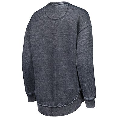 Women's Pressbox Black Colorado Buffaloes Vintage Wash Pullover Sweatshirt