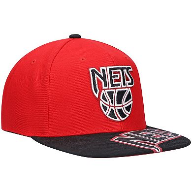 Men's Mitchell & Ness x Lids Red/Black New Jersey Nets Hardwood Classics Reload 3.0 Snapback Hat