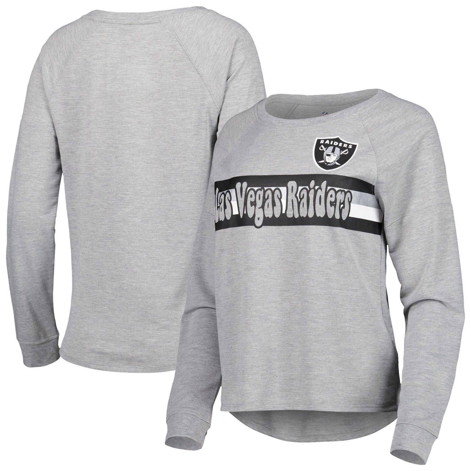 Men's Refried Apparel Gray Las Vegas Raiders Angle Long Sleeve T-Shirt