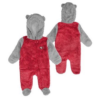 Newborn & Infant Cardinal Arizona Cardinals Game Nap Teddy Fleece Bunting Full-Zip Sleeper