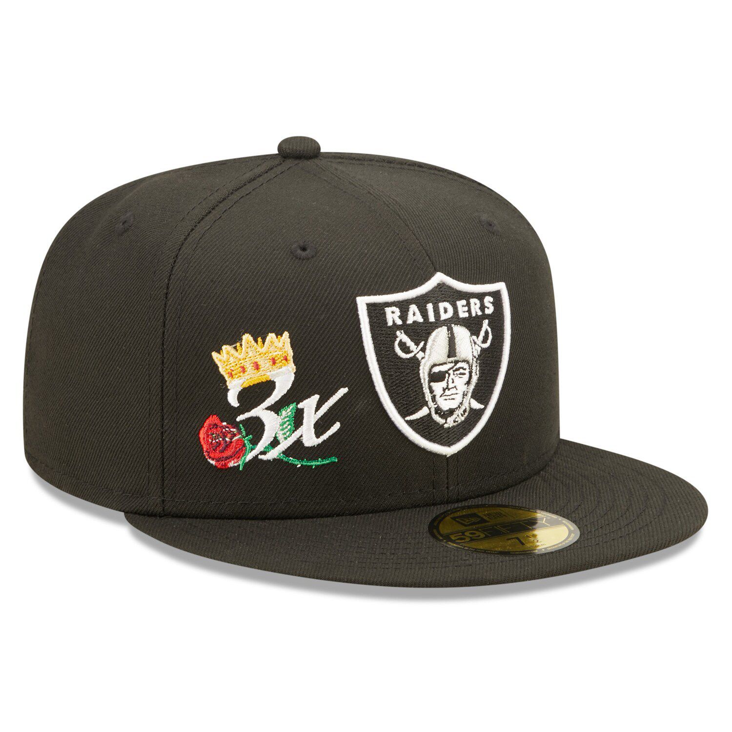 Youth Las Vegas Raiders Mitchell & Ness Silver/Black Retro Script Snapback  Hat