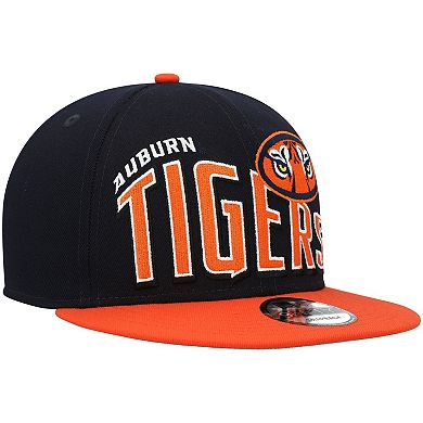 Men's New Era Navy Auburn Tigers Two-Tone Vintage Wave 9FIFTY Snapback Hat