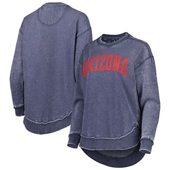 Women's Pressbox Navy Arizona Wildcats Vintage Wash Pullover Sweatshirt