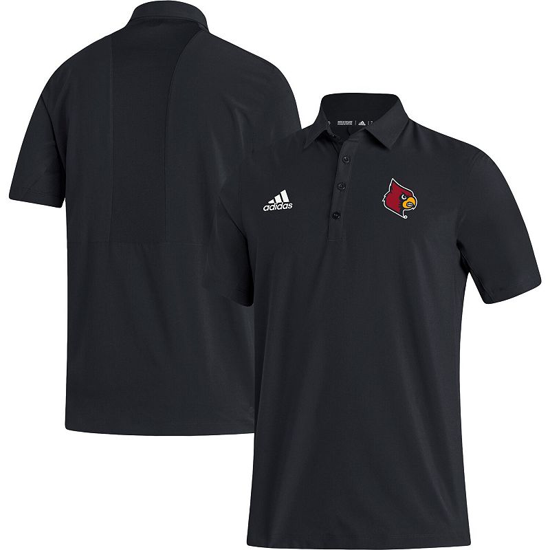 Mens adidas Black Louisville Cardinals Coaches AEROREADY Polo, Size: Small