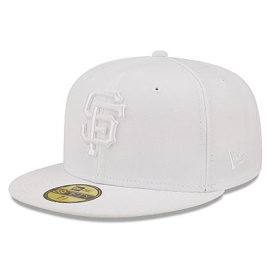 Men's New Era San Francisco Giants White on White 59FIFTY Fitted Hat