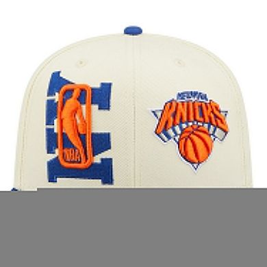 Men's New Era Cream/Blue New York Knicks 2022 NBA Draft 59FIFTY Fitted Hat