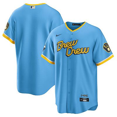 Men's Nike Powder Blue Milwaukee Brewers 2022 City Connect Replica