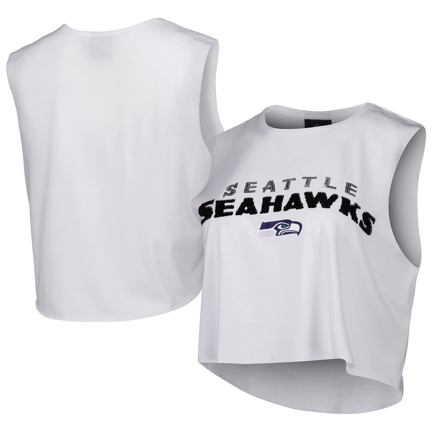 Women's WEAR by Erin Andrews Black Seattle Seahawks Cropped Sponge