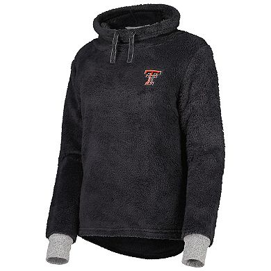 Women's Charcoal Texas Tech Red Raiders Fluffy Cowl Pullover Hoodie