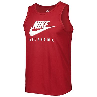 Men's Nike Crimson Oklahoma Sooners Futura Performance Scoop Neck Tank Top