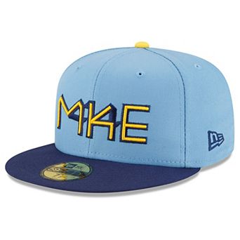 Men's New Era Powder Blue Milwaukee Brewers 2022 City Connect 59FIFTY Fitted Hat