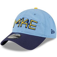 Men's New Era Khaki/Olive Milwaukee Brewers Pink Undervisor 59FIFTY Fitted Hat