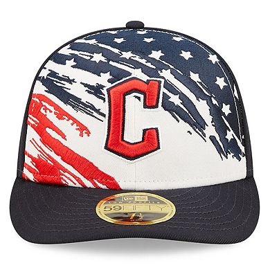 Men's New Era Navy Cleveland Guardians 2022 4th of July Low Profile ...