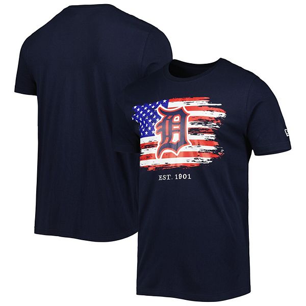 Majestic Detroit Tigers Youth Stars & Stripes Logo T-Shirt - Navy