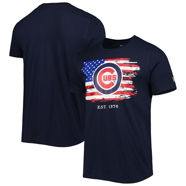 Men's New Era Navy Chicago Cubs 4th of July Jersey T-Shirt