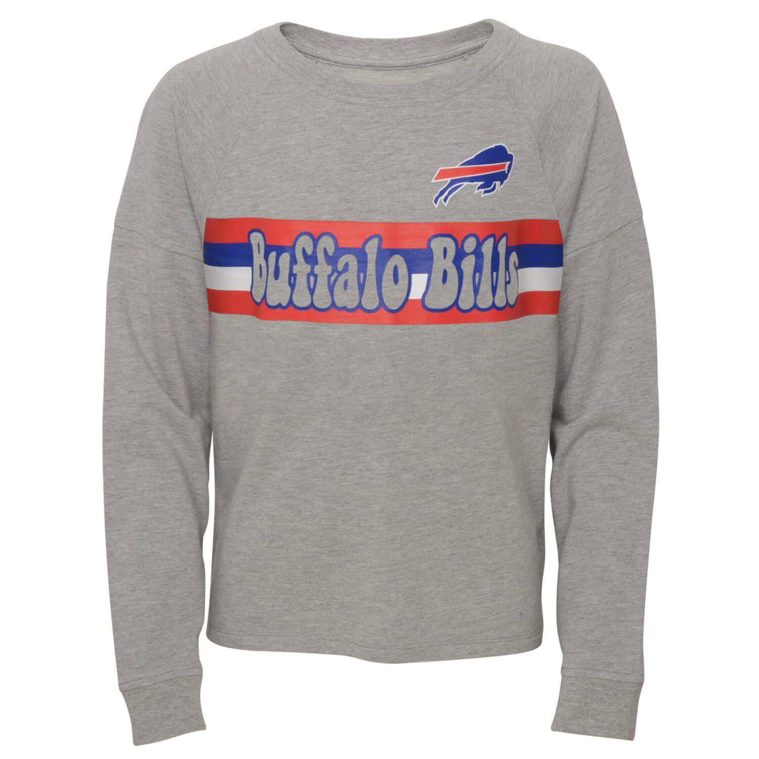 Buffalo Bills Starter Throwback League Raglan Long Sleeve Tri-Blend T-Shirt  - Red/Royal