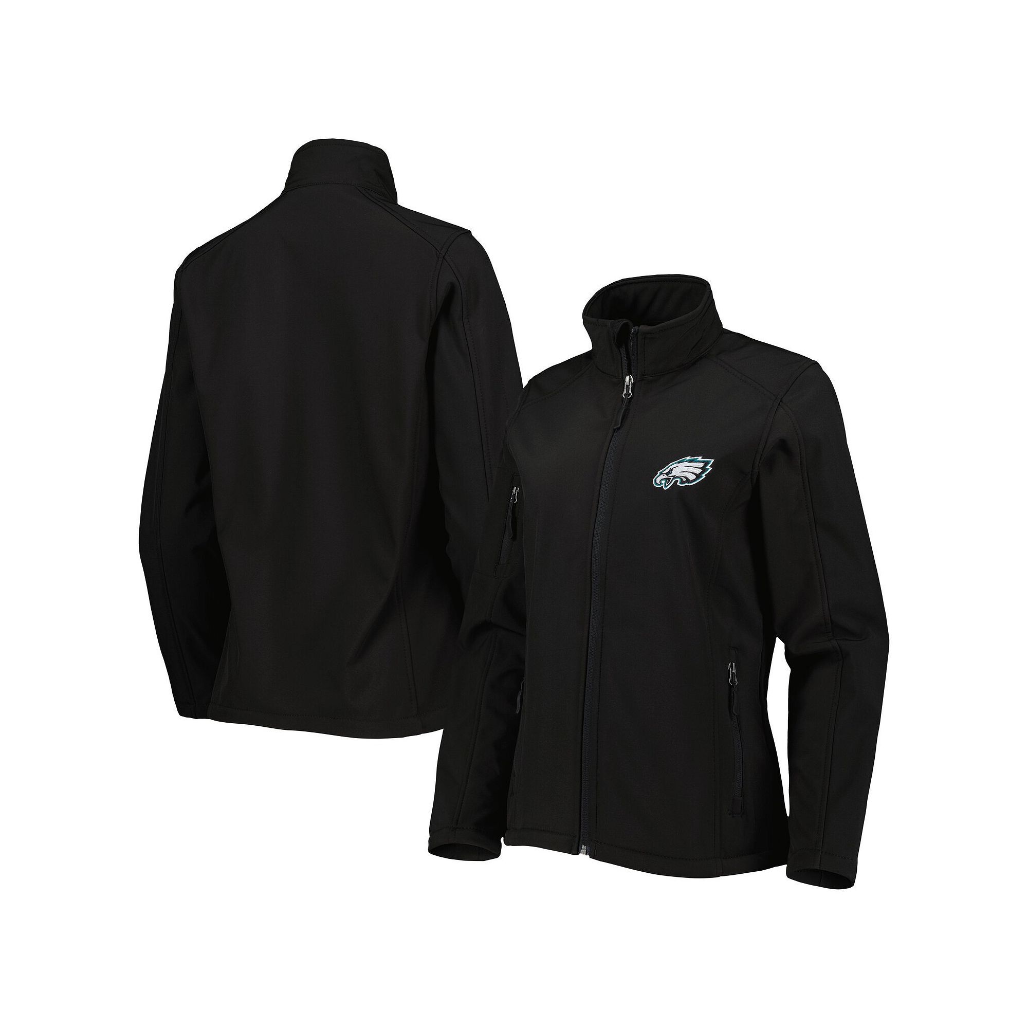 Womens Dunbrooke Black Philadelphia Eagles Sonoma Softshell Full-Zip Jacke