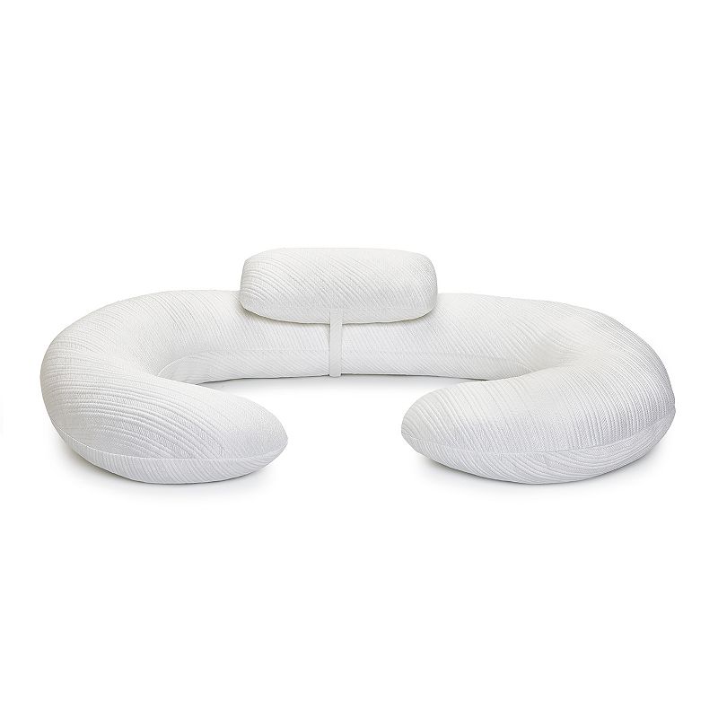 nüe by Novaform C-Shape Pregnancy Pillow, White, Standard