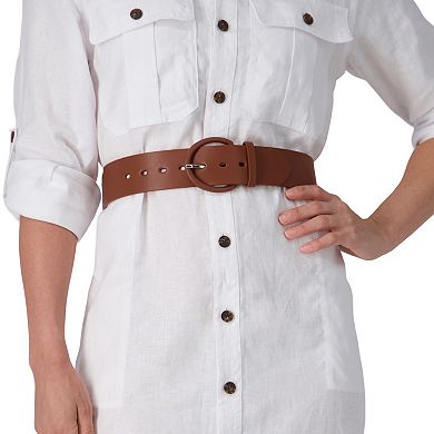 Women's LC Lauren Conrad Wide Covered Buckle Dress Belt in Regular & Plus
