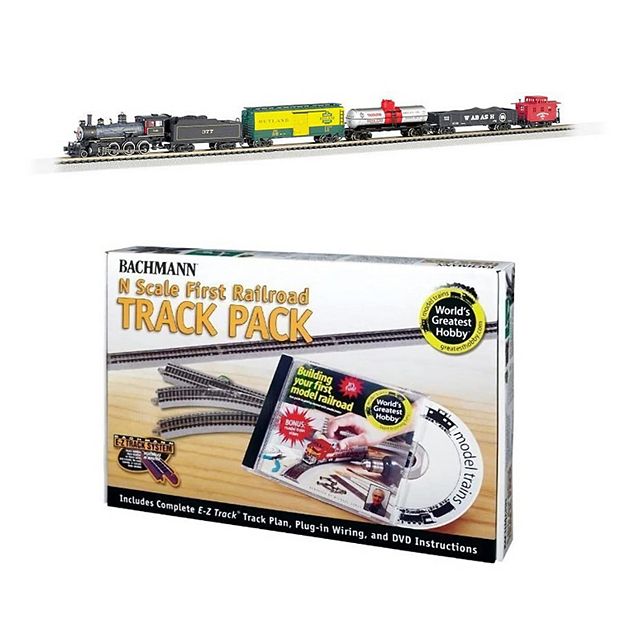 Bachmann Trains N Scale Trailblazer with Track and 47 Piece Bulk Train Track Set