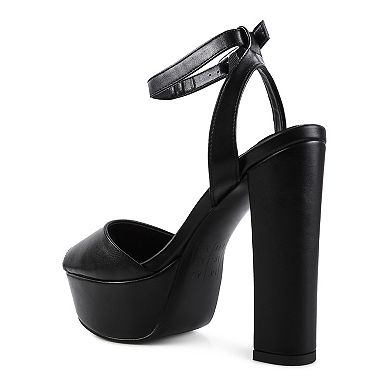 London Rag Rager Women's Platform Block Heel Sandals